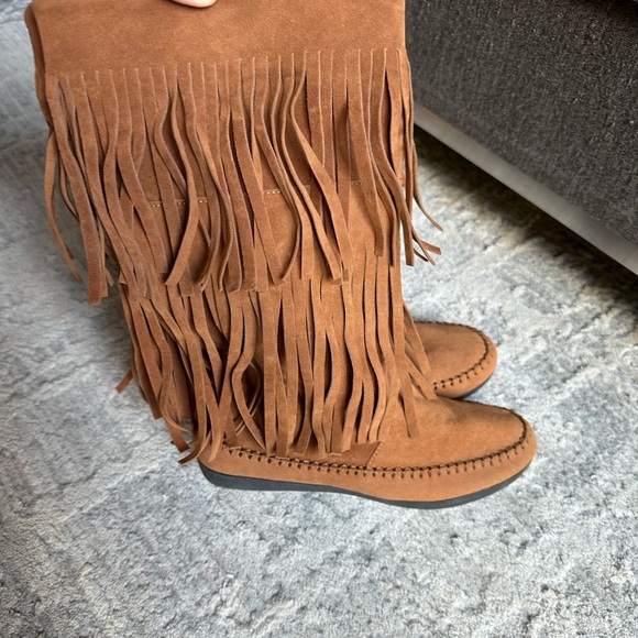 Rampage Capello Brown Suede Fringed 2 Tiered Boots Moccasins Size 7m
Womens - Picture 2 of 6